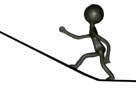 An image of a toy of plasticine climbing upの写真素材