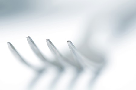Stock photo: food theme: an image of silver fork closeupの写真素材
