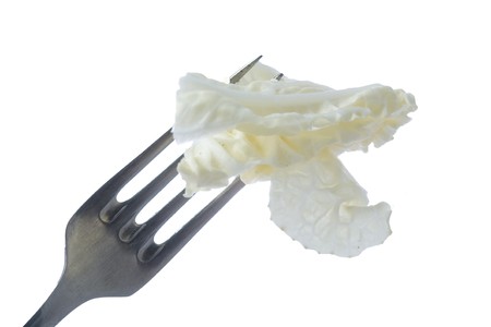 Stock photo: an image of cabbage  on the forkの写真素材