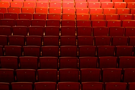 Stock photo: an image of many red empty seatsの写真素材