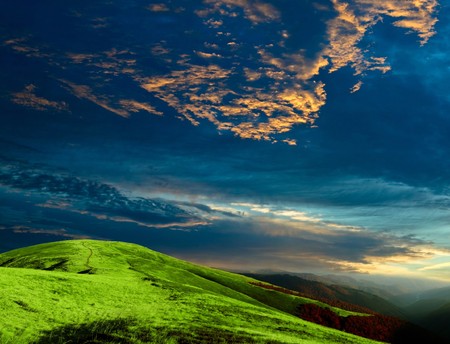 Stock photo: an image of majestic evening in the mountainsの写真素材