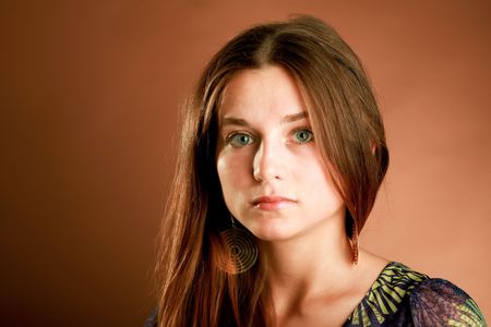 An image of a portrait of a romantic girlの写真素材