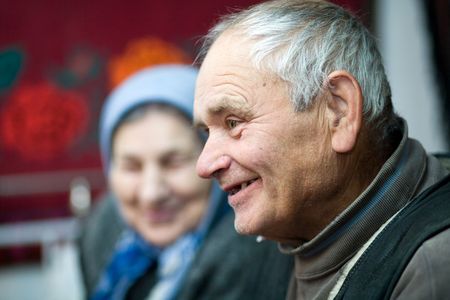 A portrait of old age manの写真素材