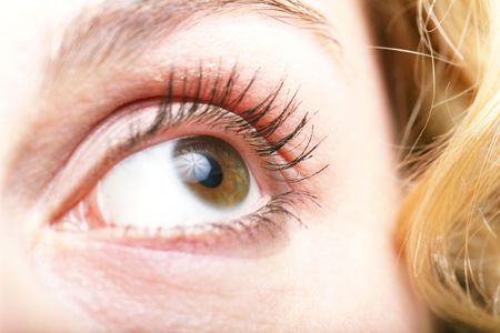 An image of a brown eye close-upの写真素材