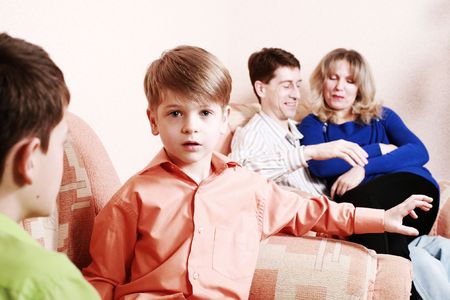 An image of parents and their children