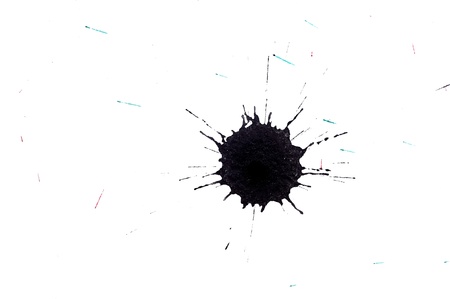An image of black splash on white paperの写真素材