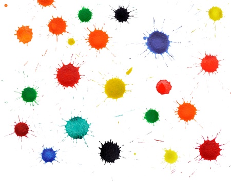 An image of various splashes on white backgroundの写真素材