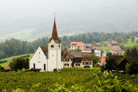 An image of church in the vineyardの写真素材