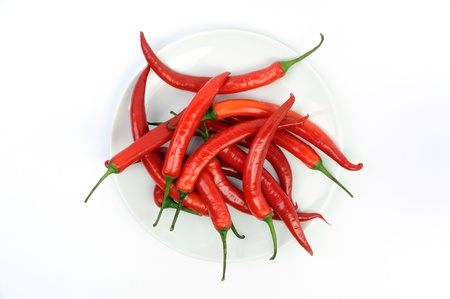 An image of red peppers in white bowl