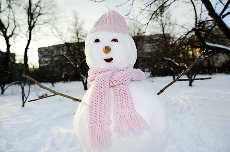An image of perfect snowman in pinkの販売画像
