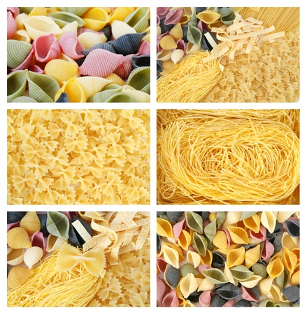 An image of set of various pasta of different colorsの写真素材