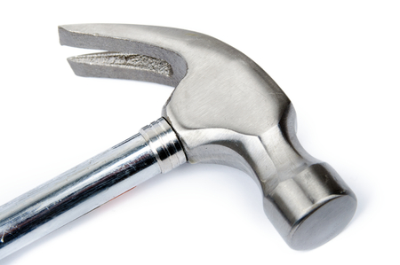 An image of hammer on whitw backgraundの写真素材