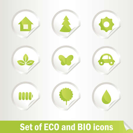 Different Eco bio  symbols.のイラスト素材