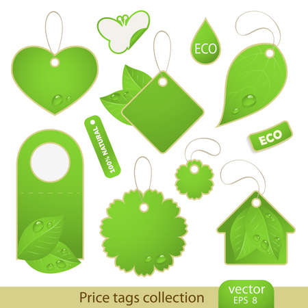 Tags - ECO, 11 itemsのイラスト素材