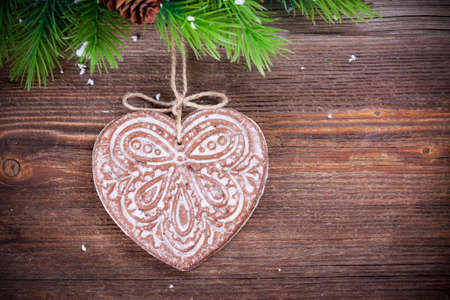 Christmas decoration  with gingerbreadの写真素材
