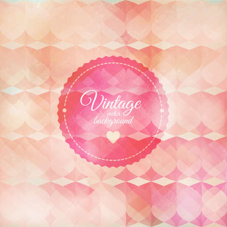 Vintage pink background with textのイラスト素材