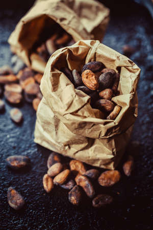 Cocoa beansの写真素材