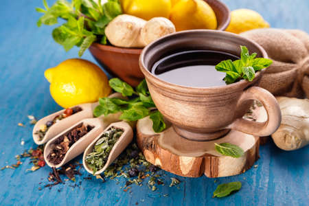Healthy herbal teaの写真素材