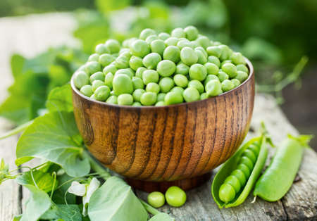 Fresh green peasの写真素材