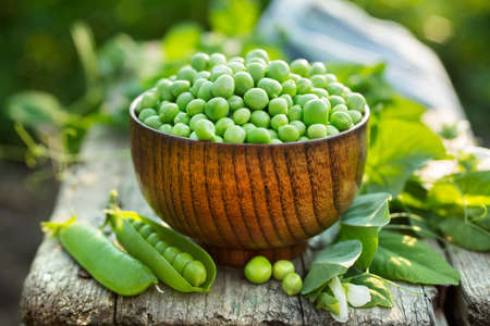 Fresh green peasの写真素材