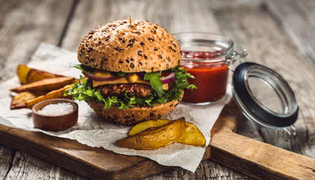 BBQ Hamburgersの写真素材