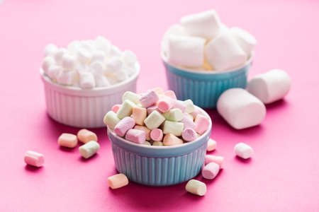 Different type of marshmallowsの写真素材