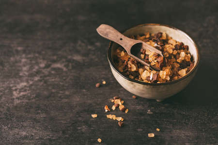 Natural bath salt, organic products. Spa background.の写真素材