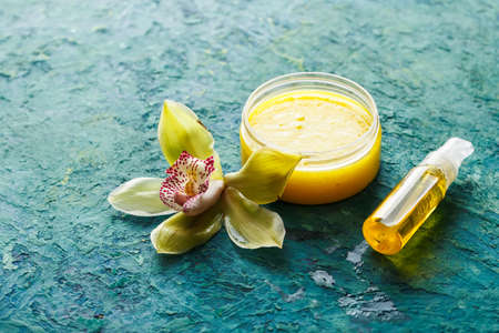 Body scrub and oil.