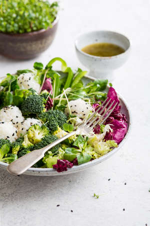 Vegetables salad with rice,の写真素材