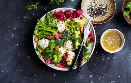 Vegetarian food, saladの写真素材