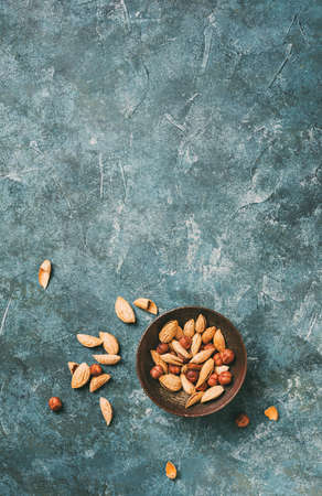 Fresh organic nuts, almonds, cashew, pistachio.