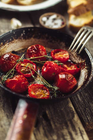 Oven-Baked Cherry Tomatoesの写真素材