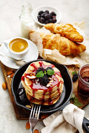 Freshly baked pancakesの写真素材