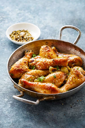 Hot fried chicken legsの写真素材