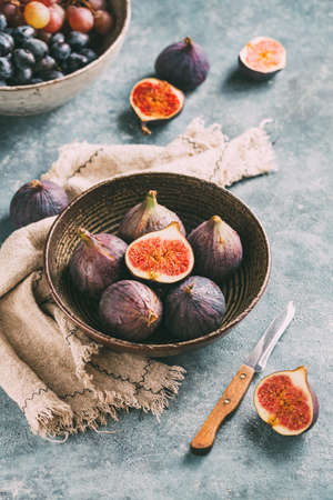 Healthy mediterranean fig fruit.の写真素材