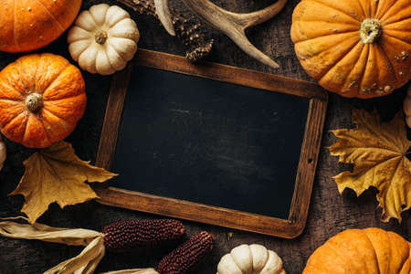 Vintage chalkboard for your messageの写真素材