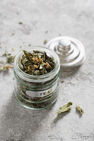 Herbal Tea in jarの写真素材