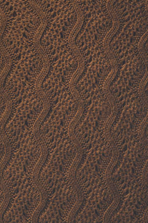 Knitted brown sweater patternの写真素材
