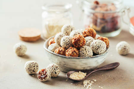 Healthy energy ballsの写真素材