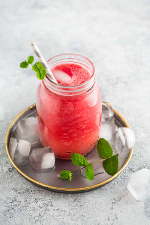 Refreshing summer drink of watermelonの写真素材