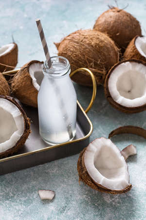 Refreshing coconut waterの写真素材