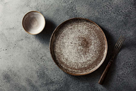 Flat ceramic plateの写真素材