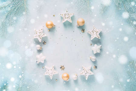 Holiday background with christmas decoration.の写真素材