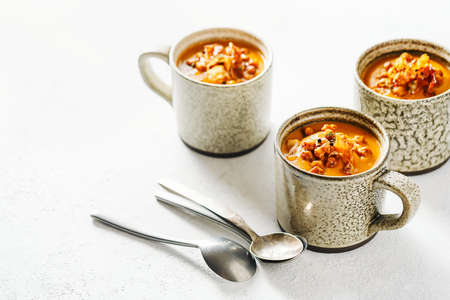 Spicy sweet potato soupの写真素材
