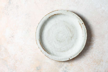 Empty ceramic plateの写真素材