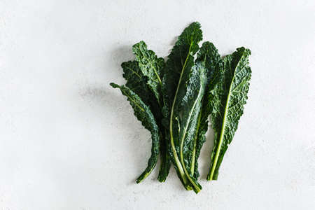 Fresh picked collardsの写真素材
