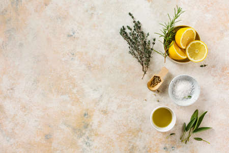 Spices and herbs for Mediterranean cuisine.の写真素材