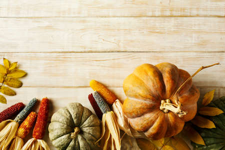 Thanksgiving and fall holidays backgroundの写真素材