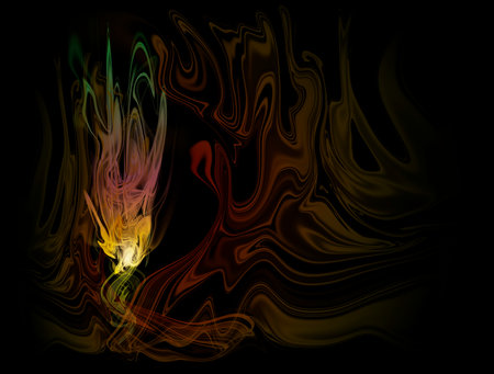 abstract background resembling a flame against a dark skyの写真素材