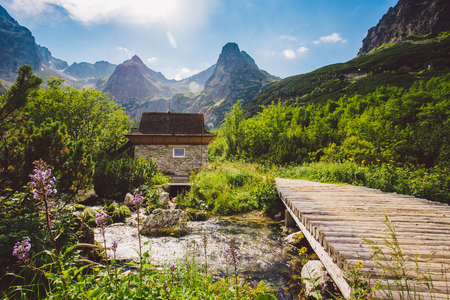 mountain, peak, high Tatras, summer, Slovakiaのeditorial素材